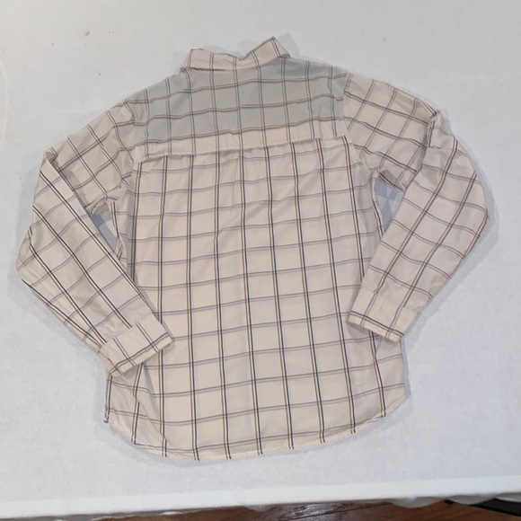 The North Face men’s cream and tan long sleeve button down hiking shirt size M - Picture 7 of 8